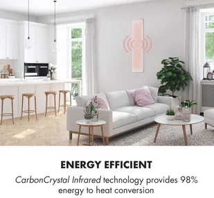 Klarstein Klarstein Wonderwall Air 36, infraczerwony grzejnik, 120 x 30 cm, 360 W, naścienny montaż, pilot sterowania, biały ACO10-WonderW-45 - Ogrzewanie przenośne - miniaturka - grafika 2