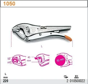 Beta SZCZYPCE NASTAWNE SAMOBLOKUJĄCE 220MM 1050 - Kombinerki i obcęgi - miniaturka - grafika 2