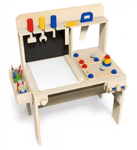 Mamabrum Drewniany zestaw majsterkowicza XXL - 75 elementów + pas narzędziowy WORKBENCH GYT1863 - Mały majsterkowicz - miniaturka - grafika 3