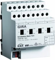Wyłączniki światła i elektryczne - Gira 100400 Aktor przełączający 4-krotny 16 A KNX EIB REG 100400 - miniaturka - grafika 1