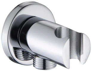 Laveo Laveo Rondo - przyłącze kątowe z uchwytem na słuchawkę chrom NPX 060O - Akcesoria hydrauliczne - miniaturka - grafika 2