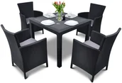 Meble ogrodowe - Curver Zestaw mebli ogrodowych Palermo grafit BK-001191 + 20 zł na pierwsze zakupy BK-001191 - miniaturka - grafika 1