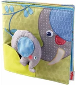 Zabawki interaktywne dla dzieci - Haba Książeczka z materiału Słonik Egon, 300146 - miniaturka - grafika 1