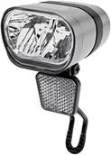 Lampki rowerowe - SPANNINGA Axendo 60 XE Front Light for E-Bikes, silver 2020 Oświetlenie rowerowe - zestawy H639028 - miniaturka - grafika 1