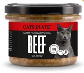 Mokra karma dla kotów - Cats plate Cats Plate Beef - karma z mięsa wołowego dla kotów 180g - miniaturka - grafika 1