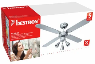 Bestron DLHB42S srebrnoszary - Wentylatory sufitowe - miniaturka - grafika 3