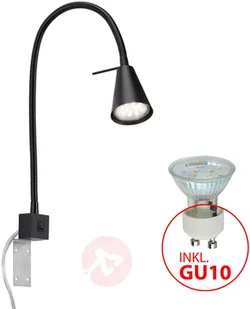 Briloner Kinkiet LED 2080 do montażu przy łóżku, czarna - Lampy ścienne - miniaturka - grafika 4