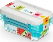 Pojemniki kuchenne - ORPLAST Zestaw 3 Pojemników na Żywność z Pokrywkami 3w1 Orplast Arctic Line 0,35 L 3833 - miniaturka - grafika 1