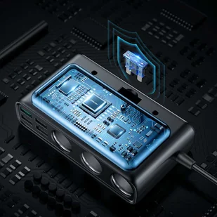 Joyroom Ładowarka samochodowa rozdzielacz Joyroom JR-CL06 Car Charger PD 154W QC 3.0 Black 11675X1 - Ładowarki samochodowe - miniaturka - grafika 4