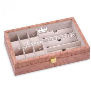 Murrano Drewniana szkatułka na zegarki i okulary z grawerem SZKT-RD-OK-020 - Pudełka i szkatułki - miniaturka - grafika 15