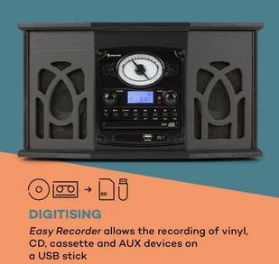 Auna NR-620 DAB Czarne Drewno (MG-NR-620-DAB) - Wieże - miniaturka - grafika 5