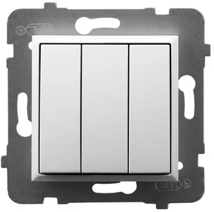 Ospel Łącznik potrójny Aria ŁP-13U/M/00 biały - Kostki, złączki, wtyczki - miniaturka - grafika 2