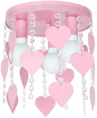 Lampy sufitowe - Milagro Dziecięca LAMPA sufitowa CORAZON 1149 natynkowa OPRAWA z kryształkami serca crystal jasnoróżowe 1149 - miniaturka - grafika 1