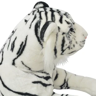 vidaXL vidaXL 80164 Tiger Toy Plush White XXL - Untranslated - Maskotki i pluszaki - miniaturka - grafika 4