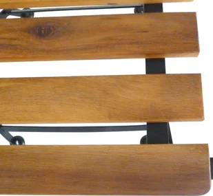 vidaXL Składane krzesła ogrodowe 2 szt. stal i lite drewno akacjowe 43735 - Fotele i krzesła ogrodowe - miniaturka - grafika 6