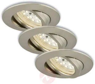 Briloner Drehbarer LED-Einbaustrahler 3er-Set matt-nickel - Oprawy, klosze i abażury - miniaturka - grafika 2