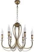 Lampy sufitowe - Jupiter 1612 - Żyrandol na łańcuchu MELODY 6xE14/40W/230V mosiądz patyna - miniaturka - grafika 1