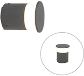 Lampy ogrodowe - QAZQA Nowoczesna lampa zewnętrzna ciemnoszara w tym LED - Bar - miniaturka - grafika 1