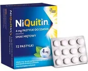 Pozostałe kosmetyki - OMEGA PHARMA POLAND SP Z OO data ważności 11.2017 NiQuitin 4 mg preparat pomagający rzucić palenie 72 pastylki do ssania 6801512 - miniaturka - grafika 1