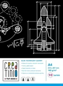 Szkolne artykuły papiernicze - Top-2000 Blok techniczny A4/10k czarny 79853 Creatinio A 10 - miniaturka - grafika 1