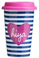 Kubki - Premier hiya Mug ciepło podróż, z pokrywką, porcelana/silikon, Pink, 330 ML 0722874 - miniaturka - grafika 1