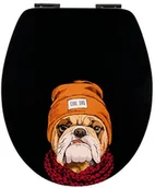 Deski sedesowe - Sitzplatz Miejsce do siedzenia 40365 deska sedesowa 8 High Gloss Gangster, deska klozetowa z drewna, wolnoopadający Soft-Close, pokrywka, Fast-Fix-szybkim mocowaniem, deska sedesowa pokrywa, zawiasy metalowe, c - miniaturka - grafika 1