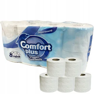 Papier Toaletowy Comfort Plus Biały 2 W 8 Sztuk - Papier toaletowy - miniaturka - grafika 2