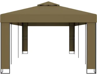 vidaXL Altana z podwójnym dachem, 3x6 m, taupe, 180 g/m - Altany ogrodowe - miniaturka - grafika 3
