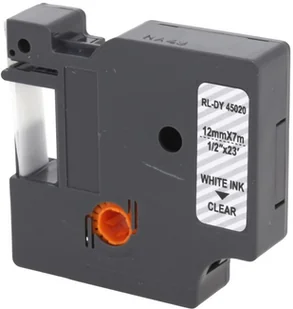 Dymo Zamiennik taśmy D1 45020 12mm przeźroczysta/biały - Etykiety do drukarek - miniaturka - grafika 2