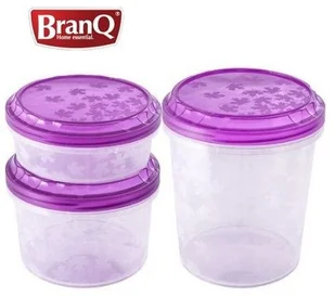Branq 3 zakręcane pojemniki na żywność okrągłe BR1115 - Pojemniki kuchenne - miniaturka - grafika 12