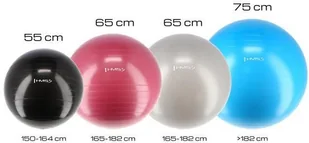 HMS YB01 65CM ŚLIWKOWA PIŁKA GIMNASTYCZNA - Piłki do ćwiczeń - miniaturka - grafika 3