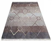 Dywany - Brązowy bawełniany dywan z frędzlami A8-A36 - miniaturka - grafika 1