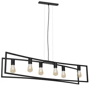 Luminex Tunja 1761 lampa wisząca zwis 6x60W E27 czarna - Lampy sufitowe Luminex Tunja 1761 lampa wisząca zwis 6x60W E27 czarna - Lampy sufitowe - miniaturka - grafika 2