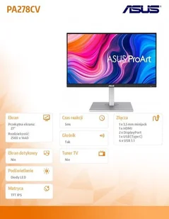 Asus 27 cali PA278CV PA278CV - Monitory - miniaturka - grafika 3