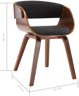 vidaXL Krzesła do jadalni 6 szt., drewniana rama, szare, tkanina - Krzesła - miniaturka - grafika 7