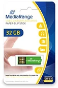 Huby USB - MediaRange mr977 USB Nano Memory stick Flash 32 GB Clip z funkcją spinacze Zielony MR977 - miniaturka - grafika 1