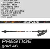 Pozostały sprzęt i akcesoria do ćwiczeń - Fizan Fizan Prestige gold Antishock Kije trekkingowe Prestige - miniaturka - grafika 1