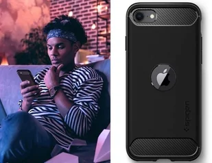 Spigen Etui Rugged Armor iPhone SE 2020 czarne 8809685628996 - Etui i futerały do telefonów - miniaturka - grafika 7