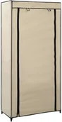Szafki na buty - vidaXL Szafka na buty z osłoną, kremowa, 58x28x106 cm, tkanina - miniaturka - grafika 1