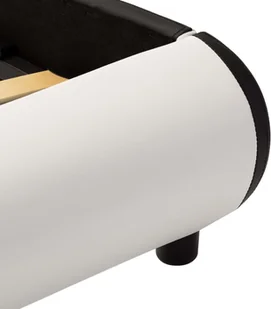 vidaXL Rama łóżka, biała, sztuczna skóra, 120 x 200 cm - Łóżka - miniaturka - grafika 12