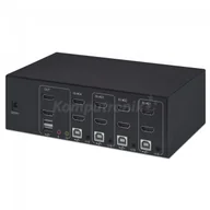 Przełączniki KVM - Manhattan Przełącznik KVM 4/1 HDMI USB 4K 30Hz | 153539 - miniaturka - grafika 1