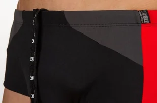 Zerod Kąpielówki TRUNKS Black Grey Red - Kąpielówki męskie - miniaturka - grafika 7