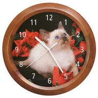Zegary - Atrix Zegar ścienny drewniany kotek #2 - miniaturka - grafika 1