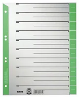 Przekładki do segregatorów - Leitz 16523055 divider, A4, karton, kolorowy nadruk, 25 sztuki, zielony 16523055 - miniaturka - grafika 1