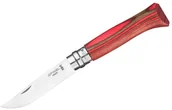 Noże - Opinel Nóż Inox Laminated Red Natural 08 002390 002390 - miniaturka - grafika 1