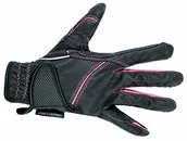 Rękawiczki jeździeckie - HKM SPORTS EQUIPMENT HKM rękawice do jazdy konnej  włókno, czarny, 10 - miniaturka - grafika 1
