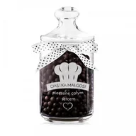 Pojemniki kuchenne - Murrano Grawerowany Słoik Szklany Pieczone Sercem SLOIK-010 - miniaturka - grafika 1