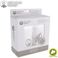 Otulacze - Matchstick Monkey Matchstick Monkey Organic Cotton Swaddle Grey BIO Otulacz z gryzakiem 2 szt - miniaturka - grafika 1