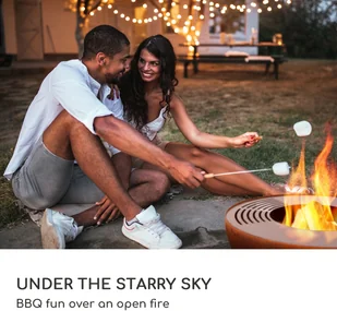 Blumfeldt Blumfeldt Savage 2.0 Rund, misa paleniskowa z grillem,  60 cm, stabilna podstawa, schowek na drewno GDI11-Sav2.0 Rund-RU - Paleniska ogrodowe - miniaturka - grafika 2