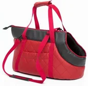 Sprzęt podróżny i transportery dla psów - Hobbydog R2 Torba Z Eko Skóry Czerwona R2 TOSCZE4 - miniaturka - grafika 1